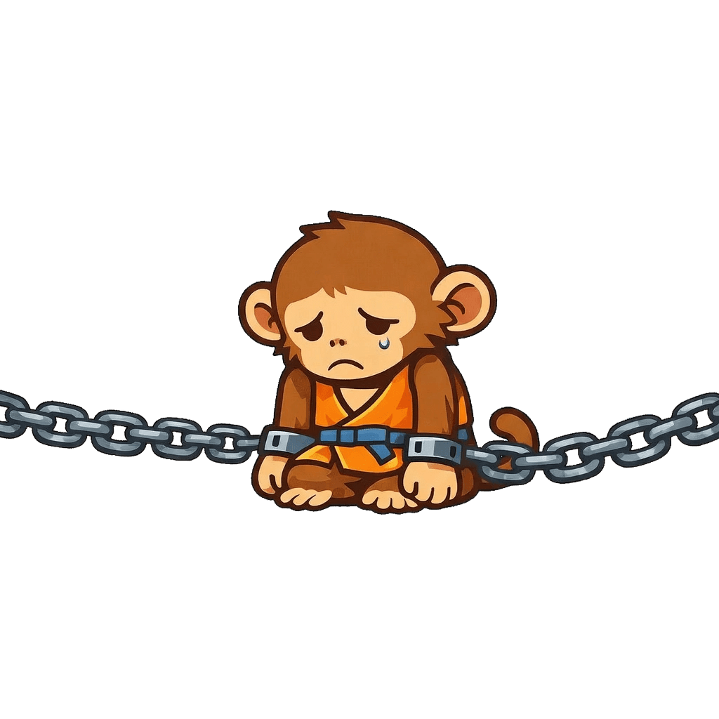 Monkey chained by algorithms