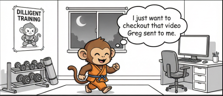 Panel 1: Just one video